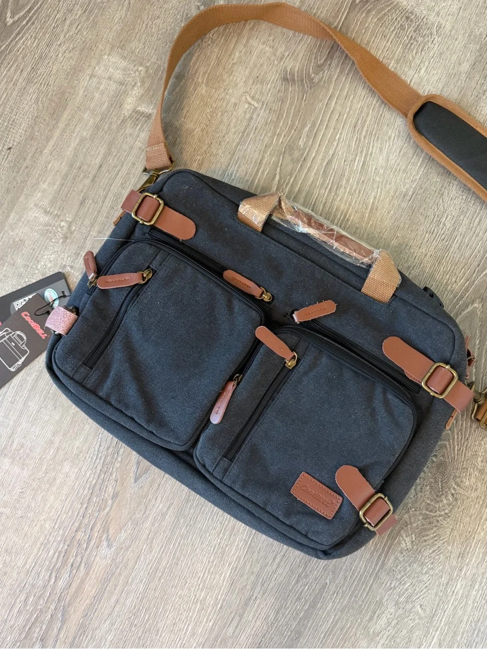 New!! CoolBELL Convertible Backpack Messenger Shoulder